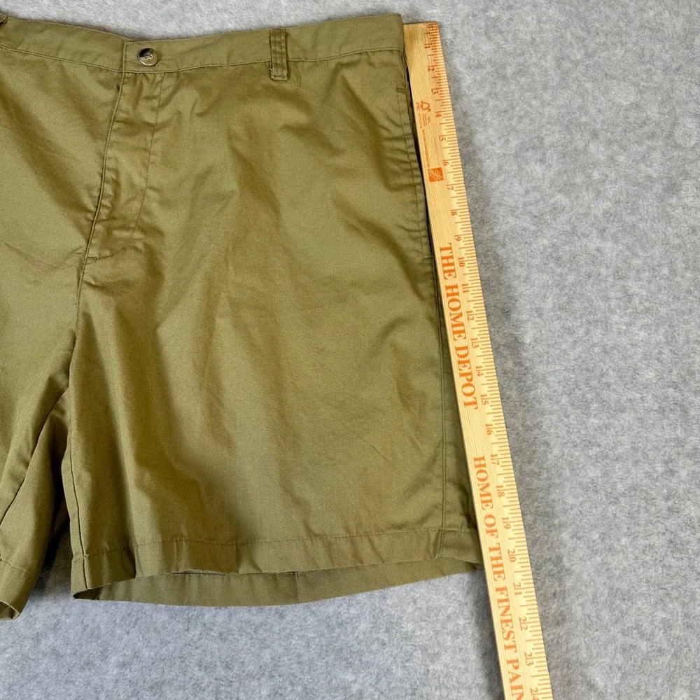 Haband Mens Khaki Shorts Size 44 Elastic Back Waist Tan Cotton Blend Casual‎